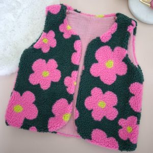 Gilet Fourrure Flowers