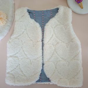 Gilet Fourrure Vichy