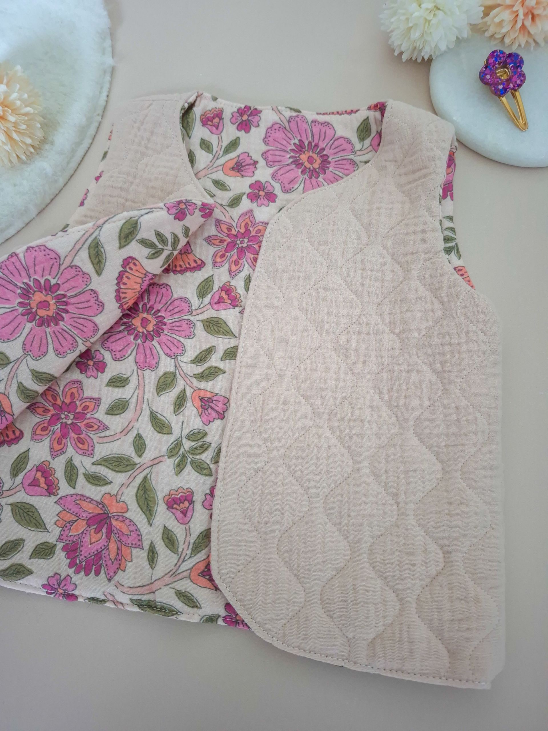 Gilet matelasé Rose – Image 2