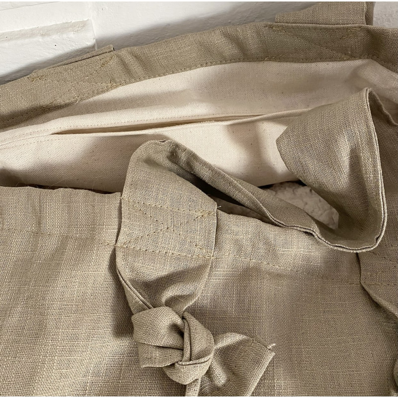 Cabas En Lin Gazelle- Brodé Love. – Image 2