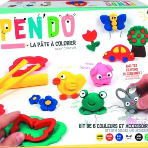Pen&rsquo;do boite de 6 couleurs + accessoires – La pâte à colorier.