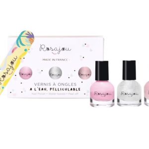 Coffret 3 vernis Flamingo Ballerine Perle+ Lime. Rosajou