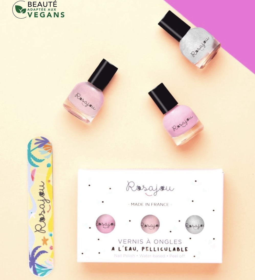 Coffret 3 vernis Flamingo Ballerine Perle+ Lime. Rosajou – Image 2