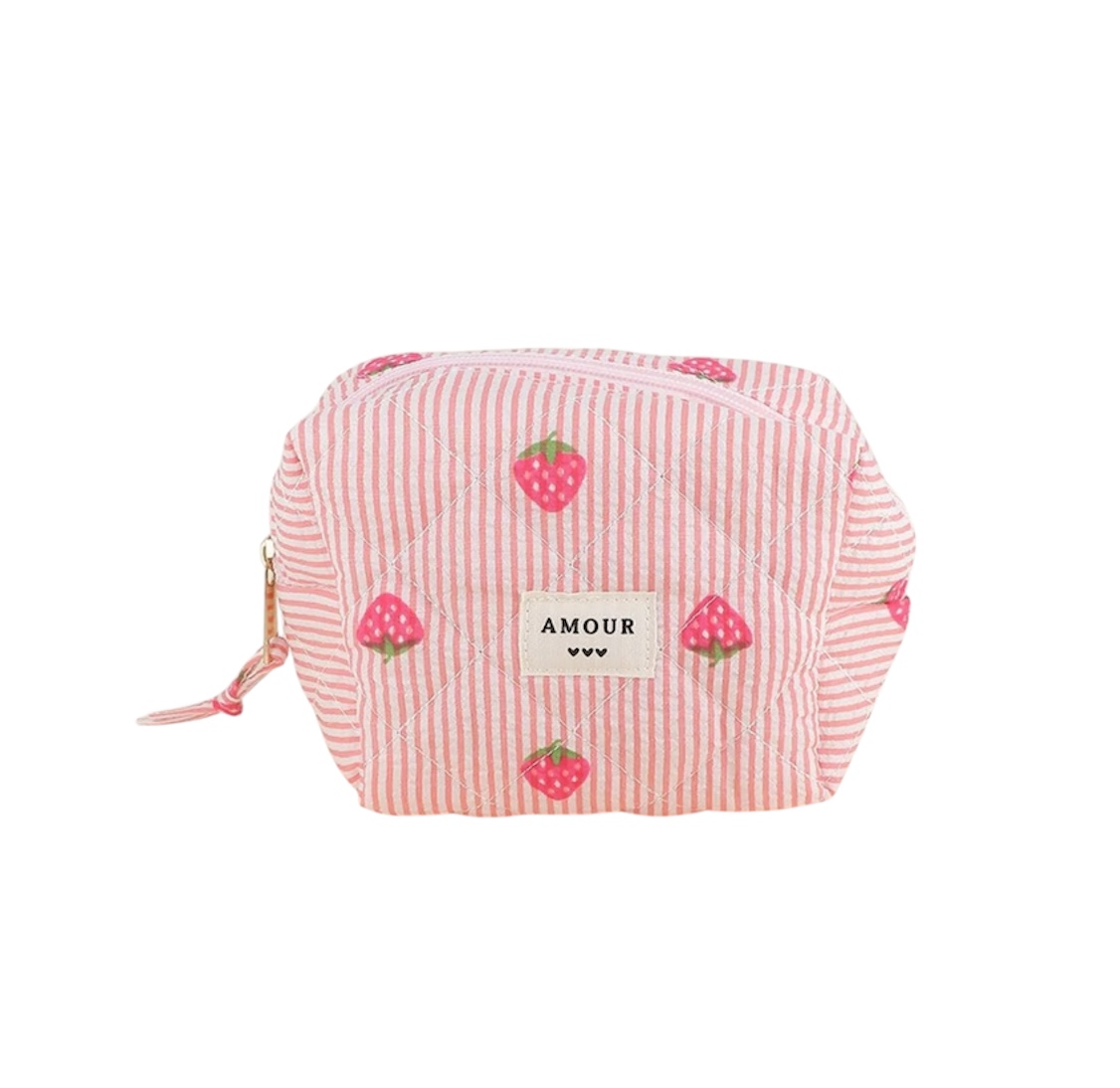 Trousse (petite) AMOUR et 3 coeurs – Fraises.