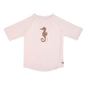 T-shirt anti-UV manches courtes enfants – Hippocampe, rose clair 19-24mois.